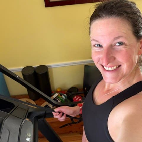 Megan James with the Lever system at her Charlton home office