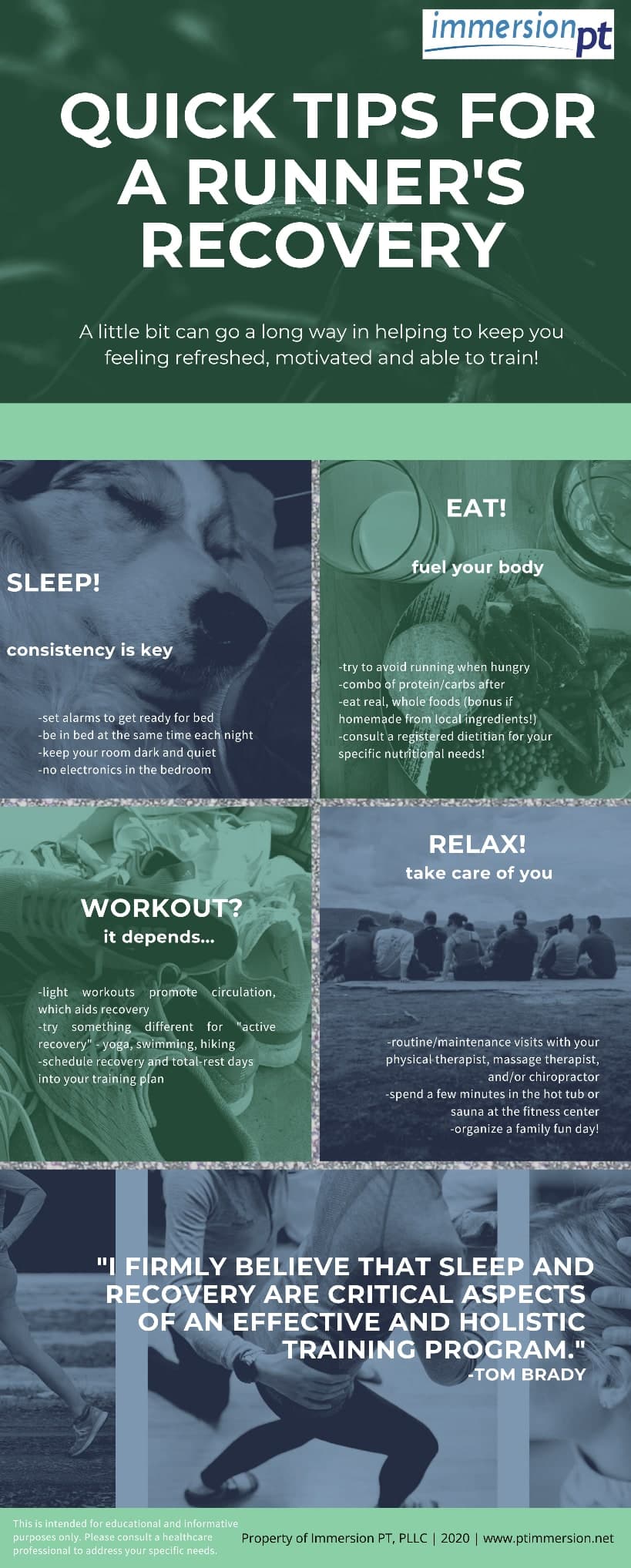 Immersion PT tip sheet: Quick tips for a runner’s recovery